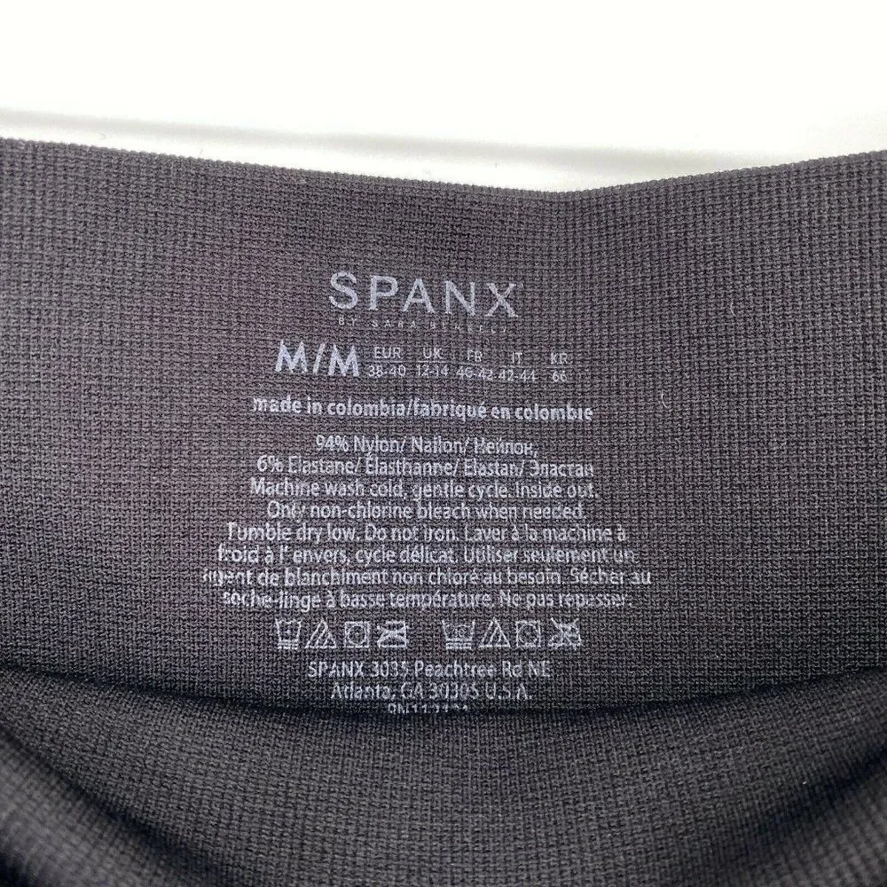 Spanx Look At Me Now Shaping Seamless Crop Leggings High Rise Black Size Medium - Picture 6 of 10